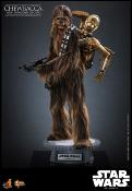 Star Wars Episode V figurine Movie Masterpiece 1/6 Chewbacca with Disassembled C-3PO 36 cm | HOT TOYS