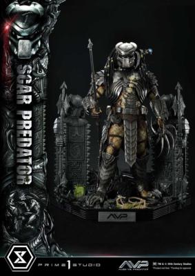 The Alien vs. Predator statuette Museum Masterline Series 1/3 Scar Predator Deluxe Bonus Version 93 cm | PRIME 1 STUDIO 