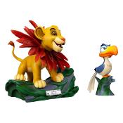 Disney pack 2 statuetten Master Craft Le Roi lion Little Simba & Zazu 31 cm | BEASTKINGDOM