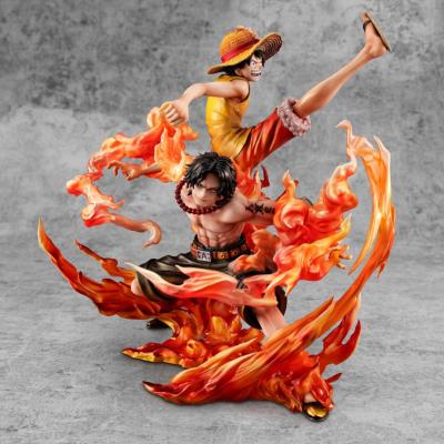 One Piece statuette PVC P.O.P. NEO-Maximum Luffy & Ace Bond between brothers 20th Limited Ver. 25 cm | MEGAHOUSE