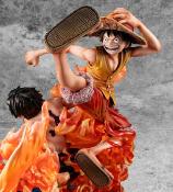 One Piece statuette PVC P.O.P. NEO-Maximum Luffy & Ace Bond between brothers 20th Limited Ver. 25 cm | MEGAHOUSE