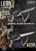 Resident Evil 4 statuette Ultimate Premium Masterline Series 1/4 Leon S. Kennedy vs. Chainsaw Villager Bonus Ver. 76 cm | PRIME 1 STUDIO