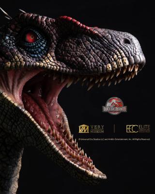 Jurassic Park 3 Velociraptor Male Alpha Blood Knight Life Size Buste 83cm Elite Creature Collectibles Ed Limitee 200ex