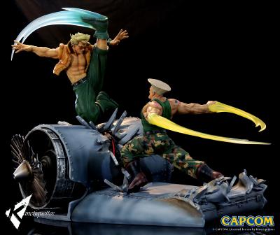 Guile vs Charlie Nash 1/6 War Heroes diorama Street fighter | Kinétiquettes