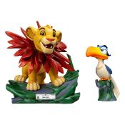 Disney pack 2 statuetten Master Craft Le Roi lion Little Simba & Zazu 31 cm | BEASTKINGDOM