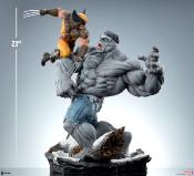 Marvel statuette Grey Hulk vs Wolverine 58 cm | SIDESHOW