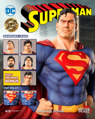 Superman 1/3 DARK BLUE SUIT (PREMIER) PRESTIGE SERIES | Legendary Beast Studio