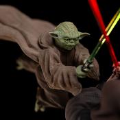 Star Wars statuette 1/10 Deluxe Art Scale Yoda vs Emperor Palpatine (CCXP Exclusive 2024) 31 cm | IRON STUDIOS