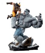 Marvel statuette Grey Hulk vs Wolverine 58 cm | SIDESHOW