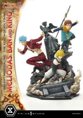 Seven Deadly Sins Concept Masterline Series statuette Meliodas, Ban and King 55 cm | PRIME 1 STUDIO