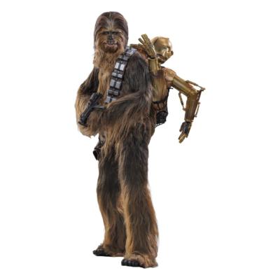 Star Wars Episode V figurine Movie Masterpiece 1/6 Chewbacca with Disassembled C-3PO 36 cm | HOT TOYS