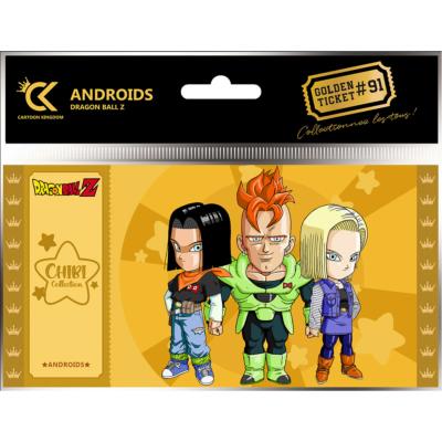 Chibi Android C16 C17 & C18 Golden Ticket Dragon Ball Z | Cartoon Kingdom